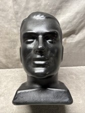R• Black Plastic Tabletop Adult Male Mannequin Head Display