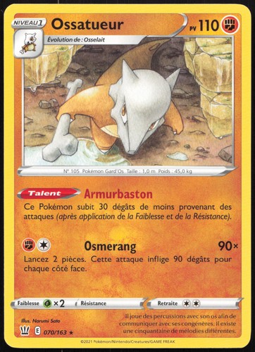 Carte pokémon ossatueur - pokémon,