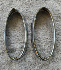 Volvo Amazon Chrome Taillight Rim Surround Pair 62-70 #667678
