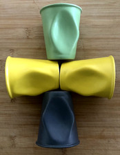 4 grandes tasses café Révol Collection Gobelets froissés TBE