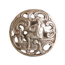 Antique Button - Historic - Pipe Smoker - 23mm - 19th Century - Pastime Figure Button
