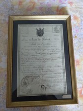 Ancien document acte de deces