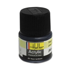 Heller 21 Glossy Black Acrylic Paint 12ml