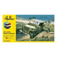 HELLER 56997 maquette  starter US 1/4 Ton Truck & Trailer 1/72