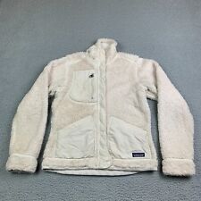 Patagonia Jacket Womens Small Ivory Windzone  Reversible Synchilla Fleece