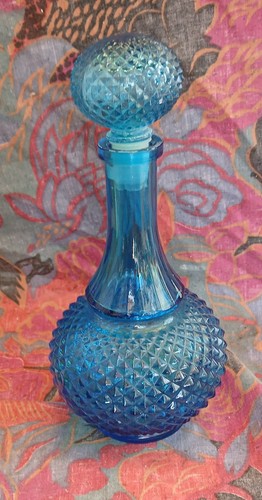 Carafe verre bleu - carafe,
