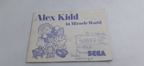 Notice jeu sega - du,