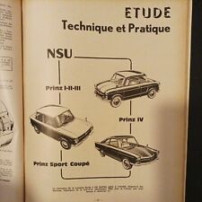 REVUE TECHNIQUE NSU PRINZ 1 2 3 4 I II III IV Prinz sport coupé Rta simca aronde