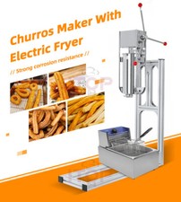Machine manuelle à churros 5 litres en acier inoxydable 8L Friteuse profonde