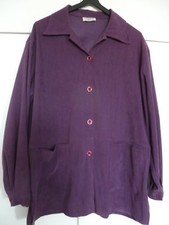 VESTE VIOLETTE PEAU DE PECHE