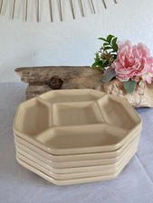 525⚜️ Set of 6 vintage Gien France raclette or fondue plates Ø 22.5 cm