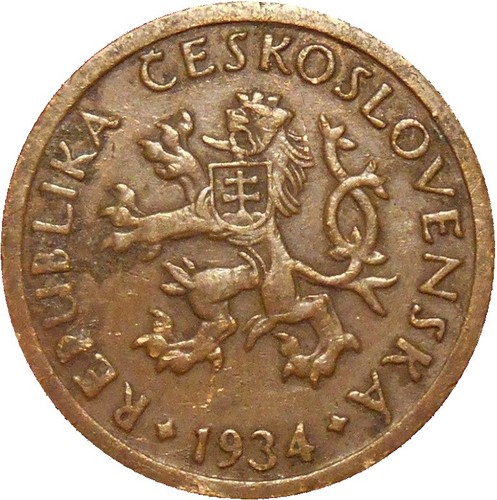 Czechoslovakia haleru 1934 - czechoslovakia,