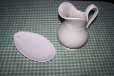 Old pitcher jug jug + 1 old ravier in white earthenware Niederviller