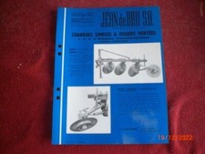 ANCIEN  PROSPECTUS    PUBLICITAIRE    CHARRUES A DISQUES  JEAN de  BRU