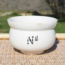 Antique pharmacy bowl / earthenware laboratory / symbol N cl (for nitrogen?)