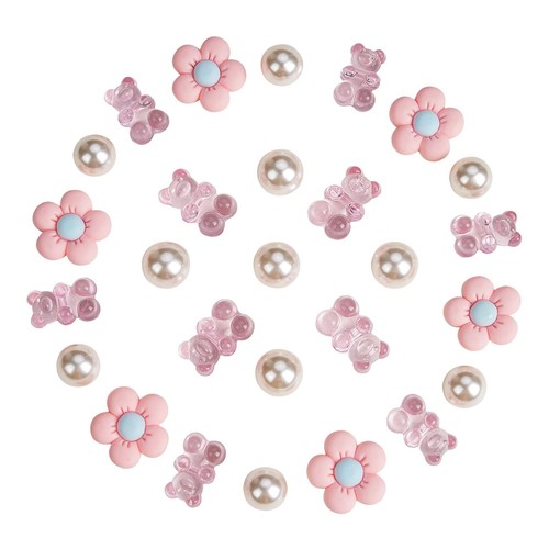 27pces fleurs colorées bijoux - fleurs,