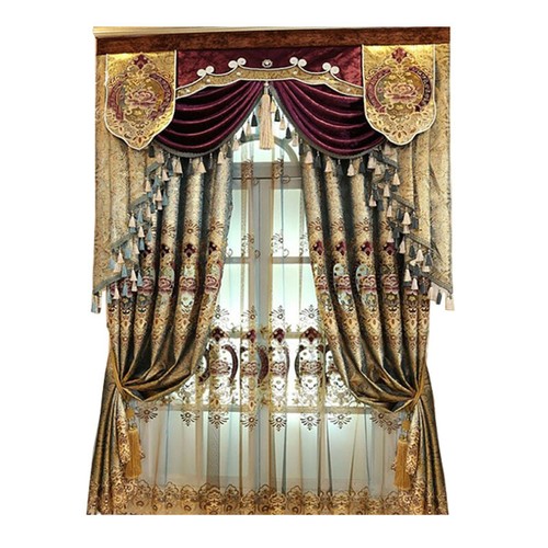 Tissu rideau broderie - rideau, en