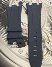 AUDEMARS PIGUET 28/24MM OEM NAVY BLUE ROYAL OAK OFFSHORE RUBBER TANG STRAP