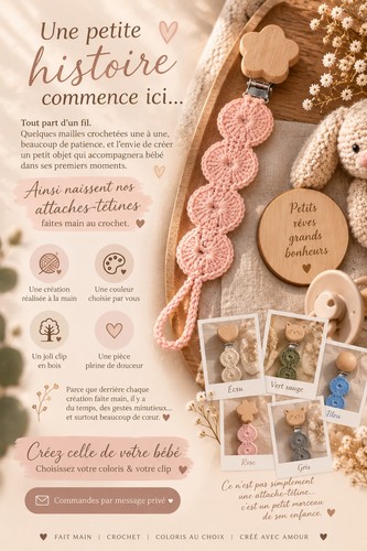 Attache tétine bébé - attache-tétine, au