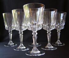 6 CRIS D'ARQUES CHANTELLE CRYSTAL CLARET WINE GLASSES 