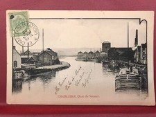 BELGIUM CHARLEROI QUAI DE NAMUR POSTCARD 1900