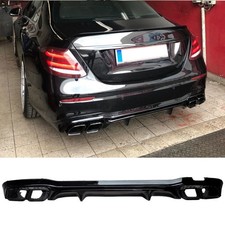 Diffuseur pour Mercedes Classe E W213 embouts d'échappement carrés noirs brillan