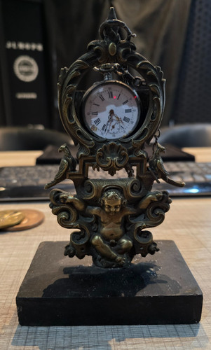 Fob watch holder figurine - watch,