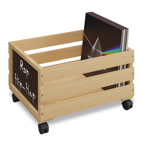 Caisse vinyle rangement - caisse,
