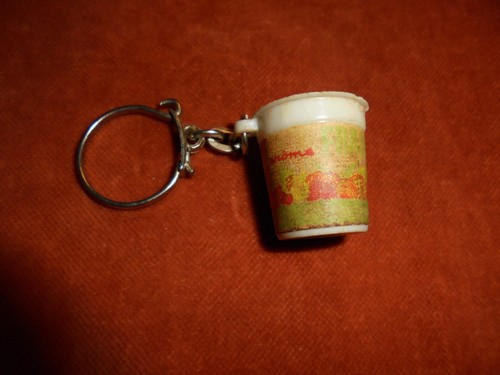 Keyring key ring pot - , white