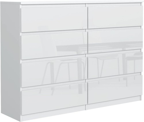 Commode blanc haute brillance - blanc,