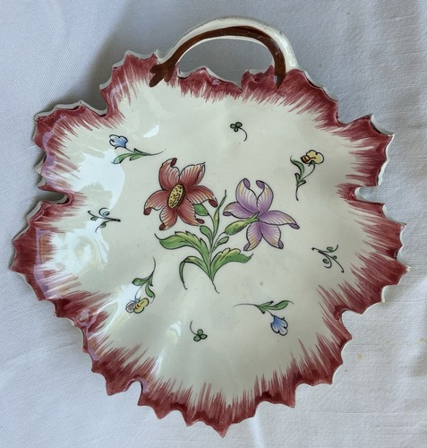 Assiette feuille faience - assiette, en