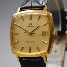 Lire Montre Homme Vintage Années 70 OMEGA Geneve Cal.1030 Gold Date Hand...