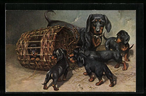 Carte postale artiste - d'artiste, mère