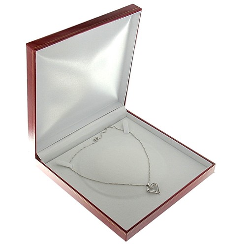 Red faux leather large chain - leather,