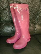 bottes caoutchouc Hunter P 40/41 roses UK7