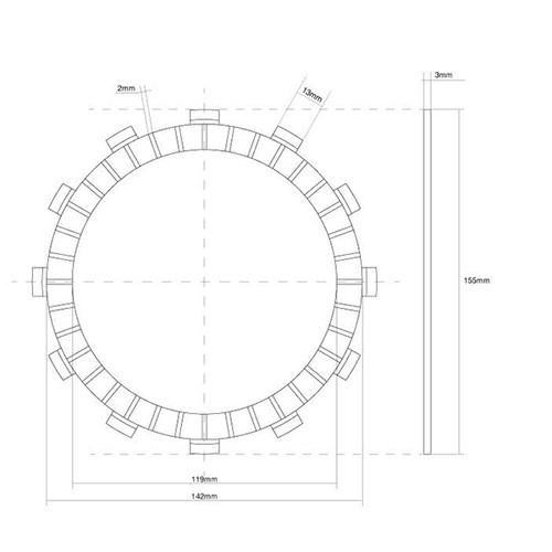 Disque embrayage garni fcc - disque,