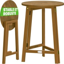  Table Haute Pliable en Bois