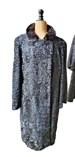 Manteau astrakan fourrure - manteau,