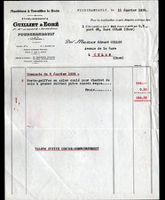 "FORCHAMBAULT (58) MACHINES TO WORK le WOOD "GUILLIET & EGRE" in 1935