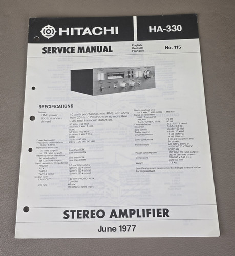 Hitachi stereo amplifier - hitachi,