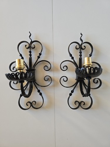 Paire applique murale - murale, fer
