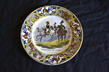 assiette creil militaria armée au coq maréchal de camp