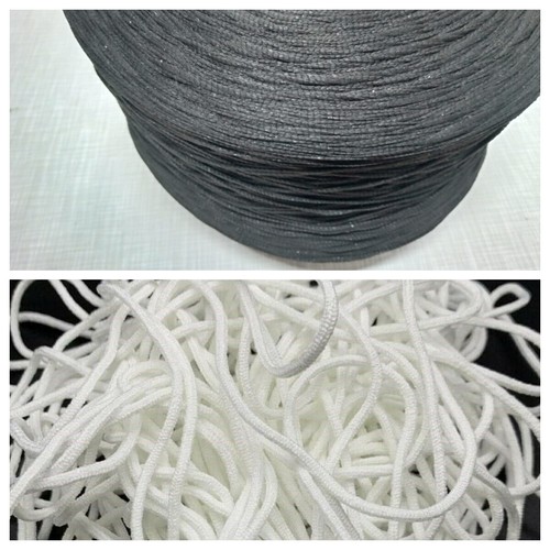 Elastique rond tubulaire blanc - rond,