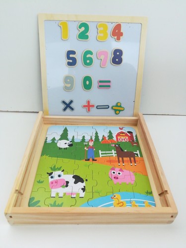 Puzzle magnetique bois avec - puzzle,