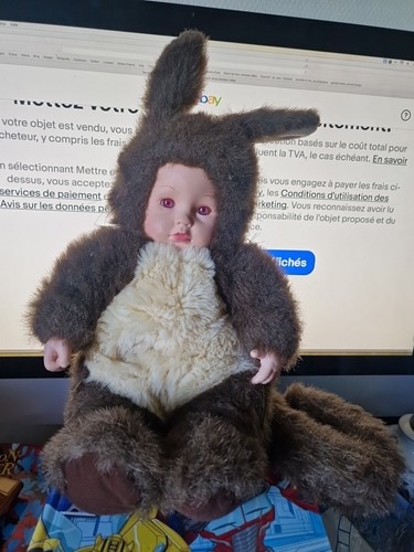 Peluche poupée doudou loup - doudou,