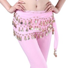 Ceinture Danse Orientale Femme Fille Foulard Danse du Ventre Belly Dance Soie...