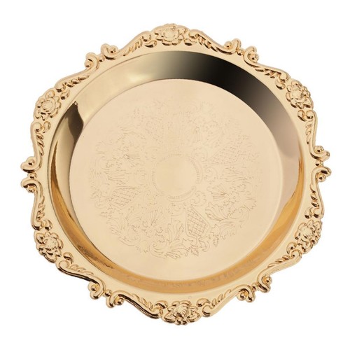 Assiettes dorées présentoir - dorées,,