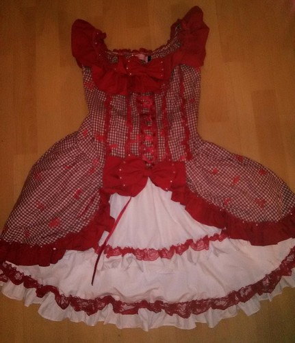 Robe soirée rouge blanche - robe,
