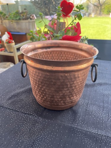 Ancien cache pot cuivre - cache,
