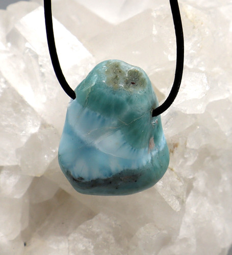 Pendentif larimar pierre - pendentif,